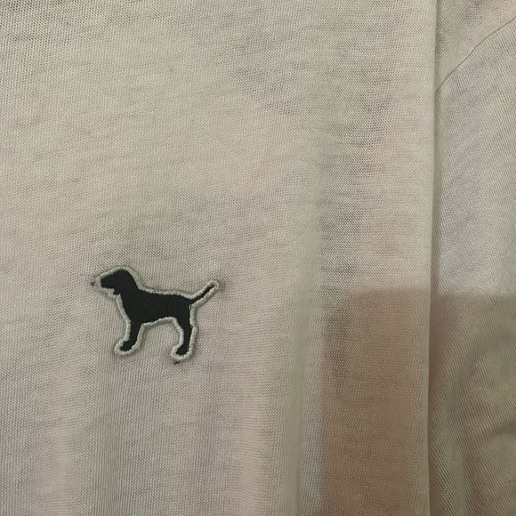 •PINK•VSP LIGHT PINK WITH BEGONIA HEM BIG DOG BACK Short sleeve top in size XS. - Picture 4 of 6